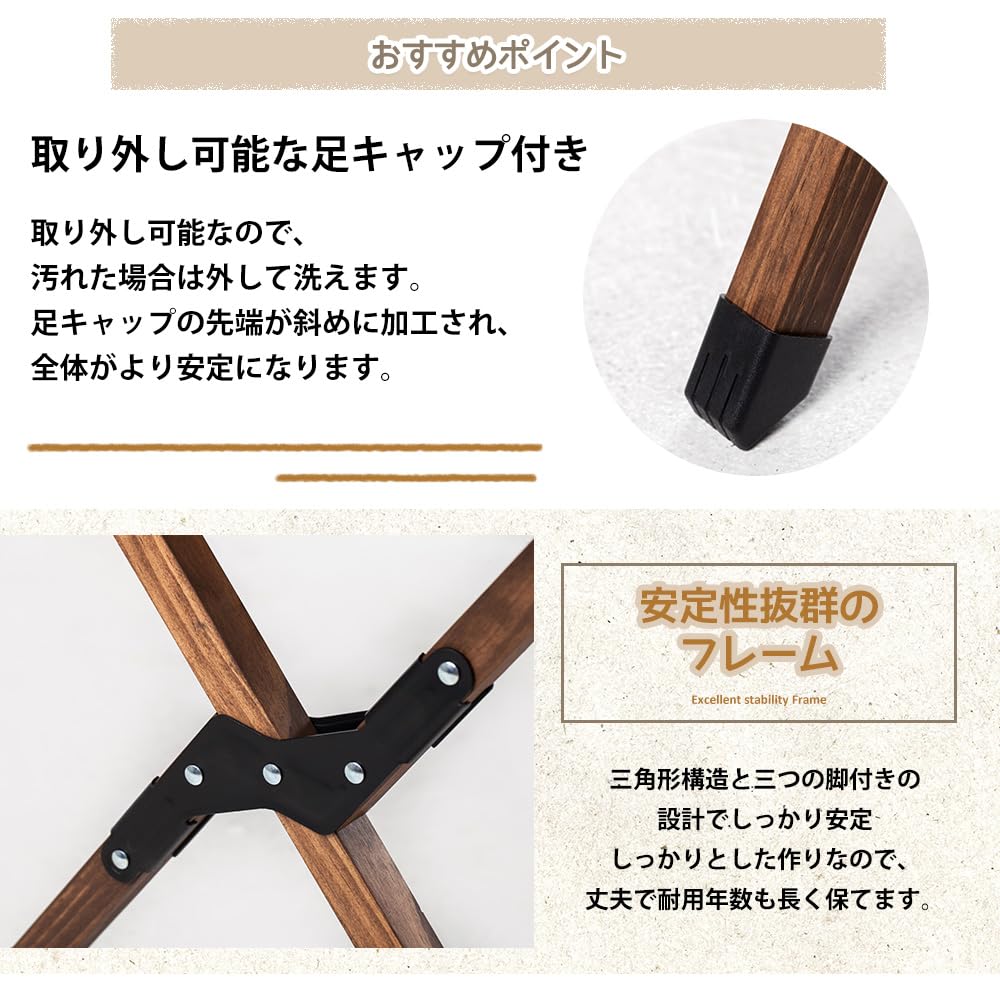 Amazon | キャンプ テーブル 120cm アウトドアテーブル 木製 木目